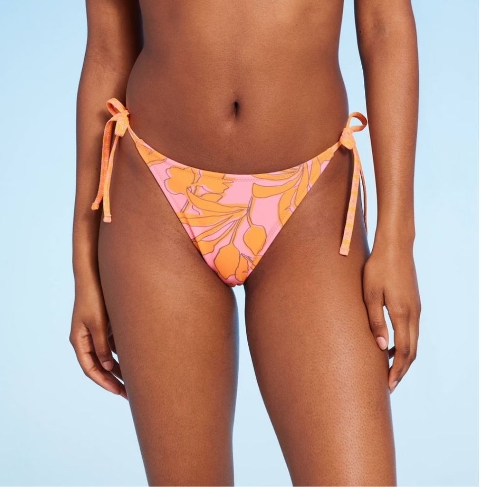Women's Reversible Side-Tie Extra High Leg Extra Cheeky Bikini Bottom XL
